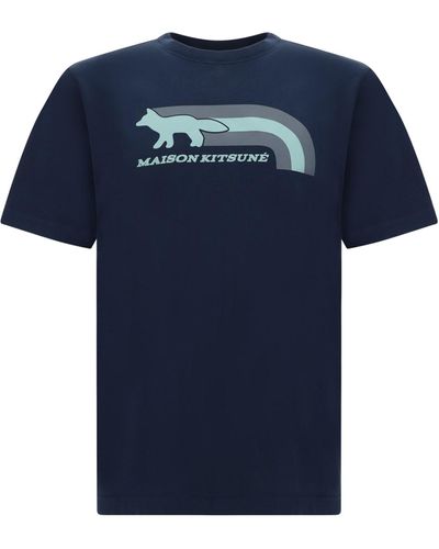 Maison Kitsuné T-Shirts - Blue