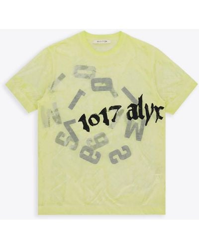 1017 ALYX 9SM Translucent Graphic S/s T-shirt Neon Yellow Cotton Translucent T-shirt - Translucent Graphic S/s T-shirt - Multicolor