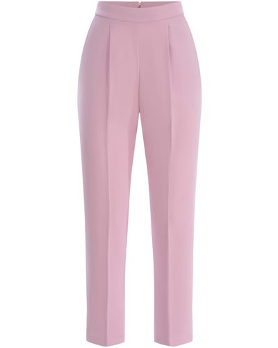 Pinko Trousers Manna Made Of Crepe - Pink
