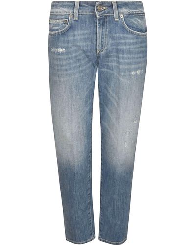 Dondup Semi Distressed Jeans - Blue