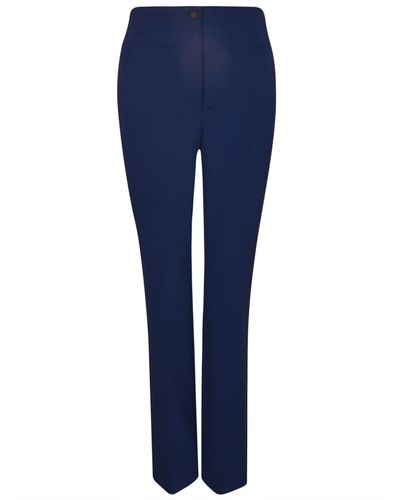 Blugirl Blumarine High-Waist Slim Fit Plain Trousers - Blue