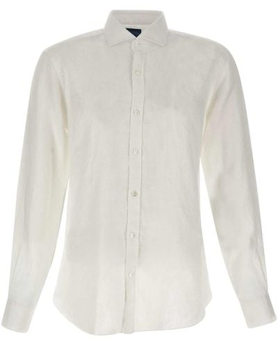 Barba Napoli Linen Shirt - White