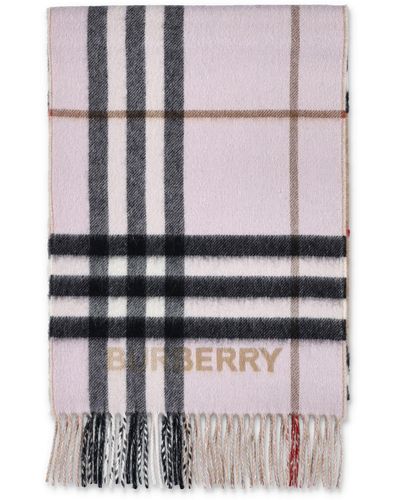 Burberry Contrast Check Cashmere Scarf - Multicolor