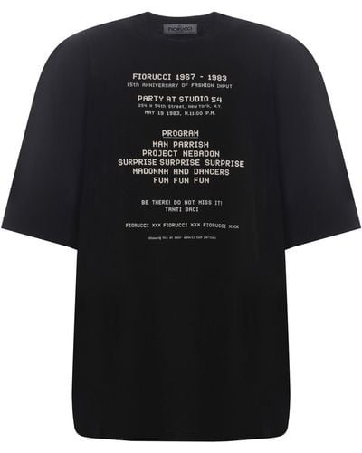 Fiorucci T-Shirt Invitation Made Of Cotton - Black