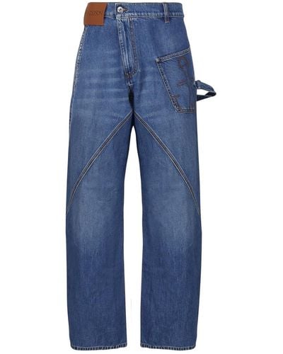 JW Anderson Oversized Wide Leg Jeans - Blue