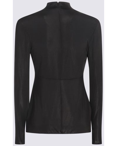 Jil Sander Viscose Stretch Top - Black