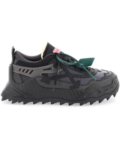 Off-White c/o Virgil Abloh Oddsy-1000 Brand-embroidered Woven Low-top Trainers - Black