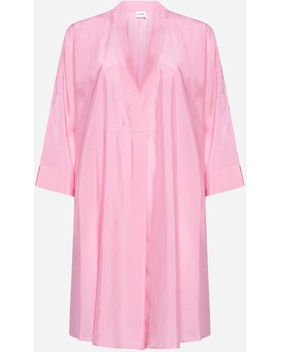 P.A.R.O.S.H. Sunny Silk Habotai Dress - Pink