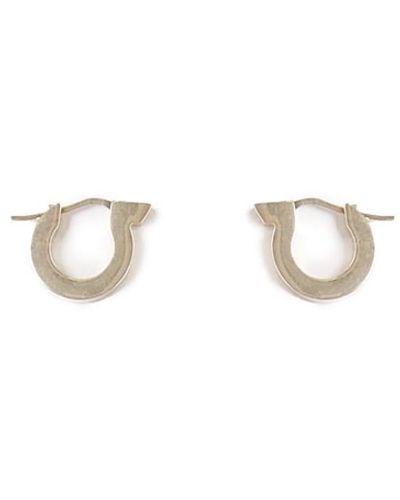 Ferragamo Ganicni Earrings With Logo - White