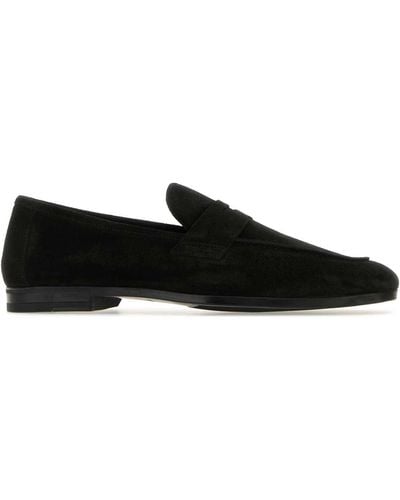 Tom Ford Suede Sean Loafers - Black