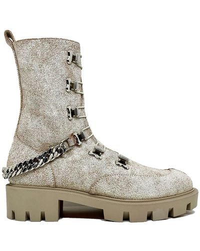 Christian Louboutin Leather Boots - Grey
