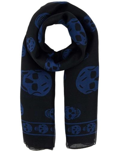 Alexander McQueen Scarves And Foulards - Blue