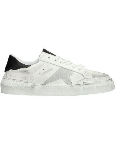 John Richmond Sneakers In Suede And Leather - White