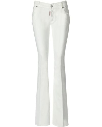 DSquared² TWIGGY White Flare Jeans