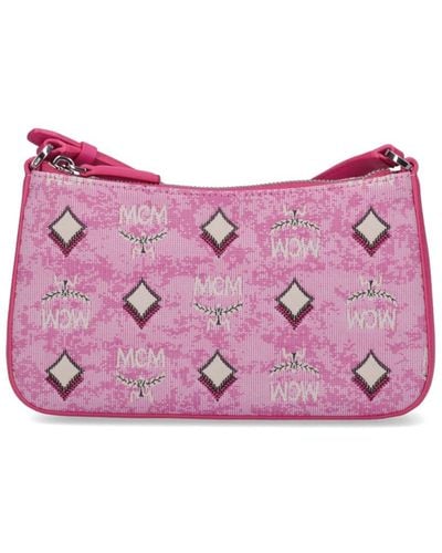 MCM, Bags, Mcm Bucket Hot Pink Crossbody Bag