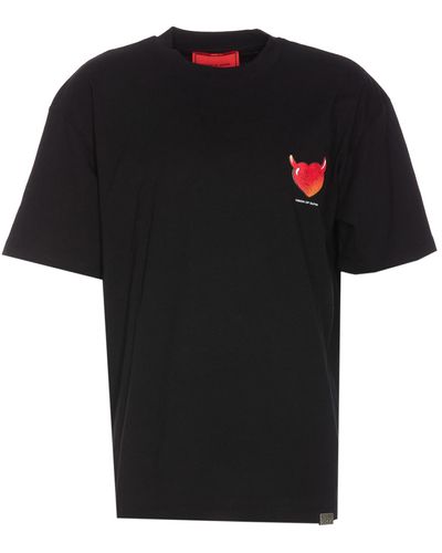 Vision Of Super Puffy Love Print T-Shirt - Black