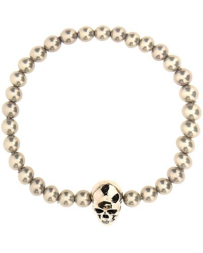 Alexander McQueen Skull Beaded Jewelry - Metallic