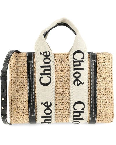 Chloé Small Woody Tote Bag - Metallic