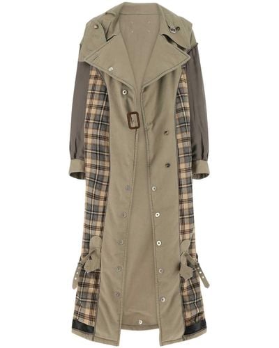 Maison Margiela Cotton Reversible Oversize Anonymity Of The Lining Trench Coat - Natural