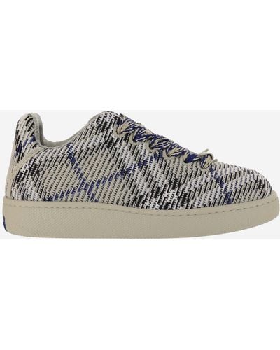 Burberry Box Check Trainers - Grey