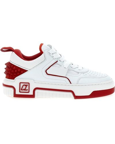 Christian Louboutin Astroloubi Paneled Leather Sneakers - White