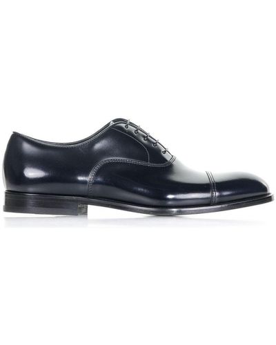 Doucal's Almond Toe Lace-Up Oxford Shoes - Black