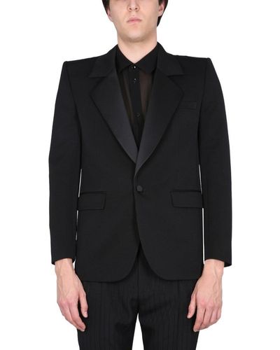 Saint Laurent Single-breasted Tuxedo Jacket - Black