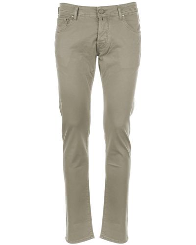 Jacob Cohen Khaki 5-Pocket Trousers - Grey