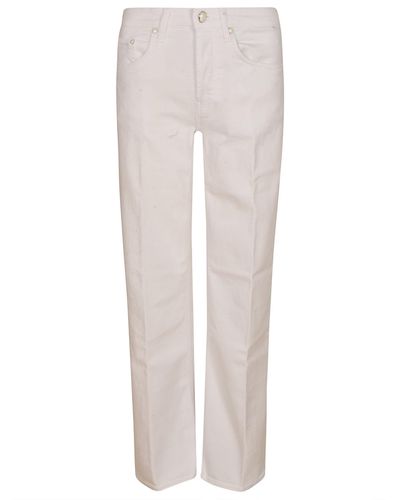 Dondup Straight Buttoned Jeans - White