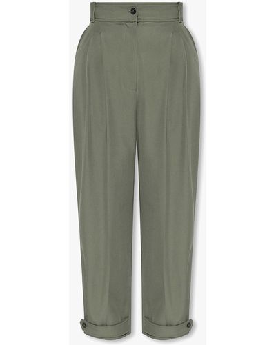 Alexander McQueen High-waisted Pants - Green