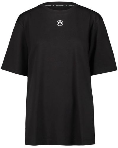 Marine Serre Organic Cotton T.Shirt - Black