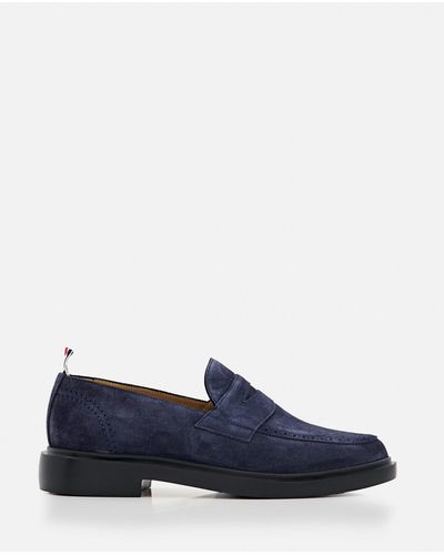 Thom Browne Leather Classic Penny Loafer - Blue