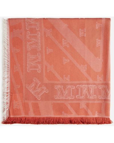 Max Mara Gastone Silk And Cotton Shawl - Pink