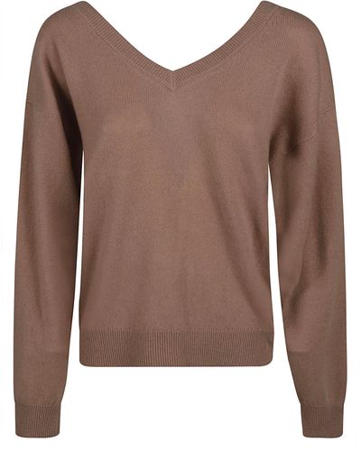 Equipment V-Neck Sweater - Brown