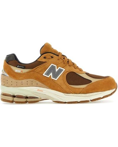New Balance Camel Suede And Mesh 2002R Trainers - Brown