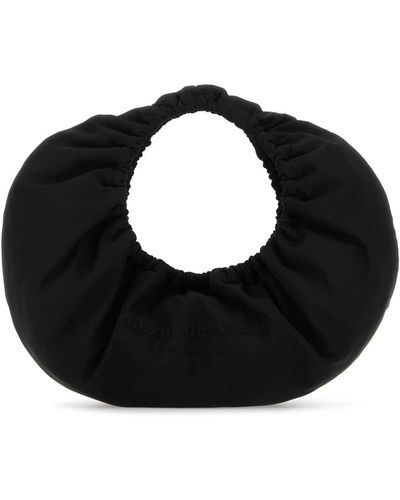 Alexander Wang Fabric Crescent Medium Handbag - Black