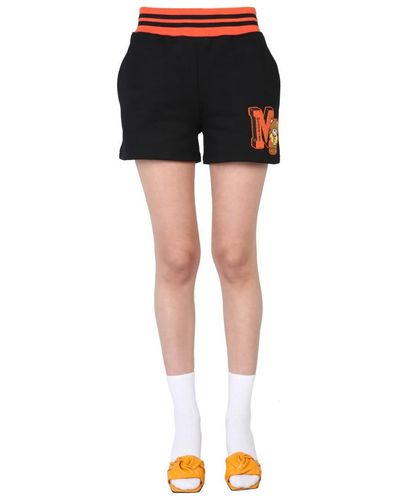 Moschino "teddy Bear" Varsity Shorts - Black