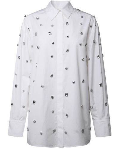 Sportmax Nordica White Cotton Shirt - Gray