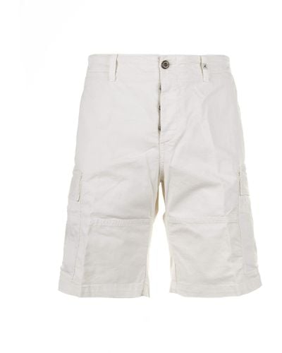 Myths Cream Bermuda Shorts - White