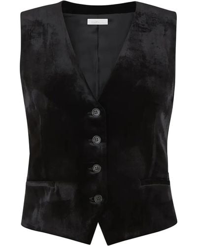 P.A.R.O.S.H. Black Velvet Waistcoat