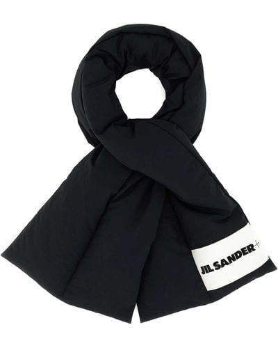 Jil Sander + Logo-patch Padded Scarf - Black