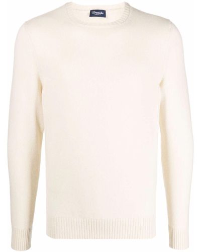 Drumohr Cashmere Fine-Knit Sweater - Natural