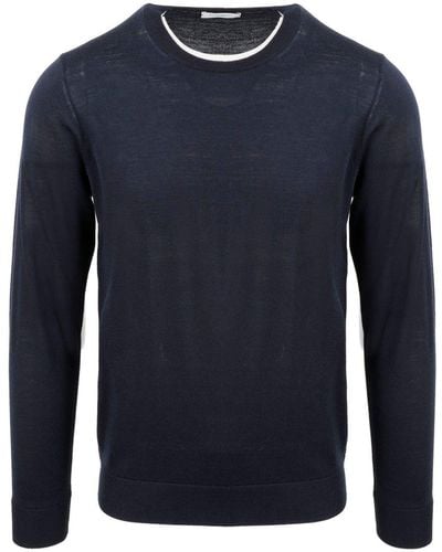 Paolo Pecora Crewneck Long-Sleeved Sweater - Blue