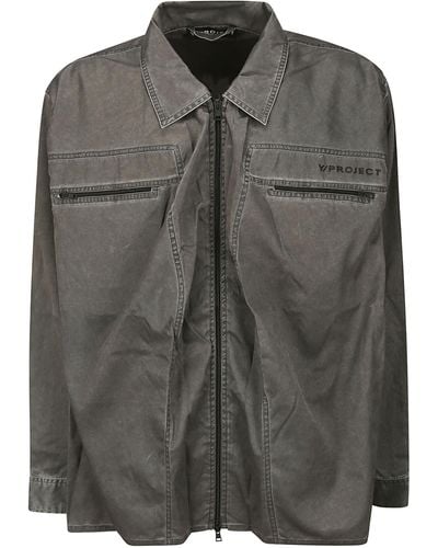 Y. Project Pop-Up Overshirt - Grey