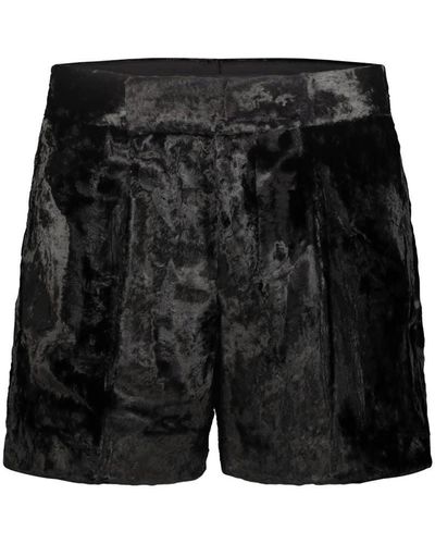 SAPIO N°7C Velvet Shorts - Black