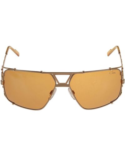 Cazal Top Bar Detail Pentagon Sunglasses - Natural