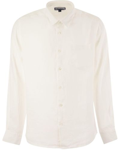 Vilebrequin Long-Sleeved Linen Shirt - White