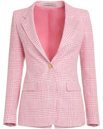 Tagliatore 0205 J-Parigi Single-Breasted Two-Button Jacket - Pink