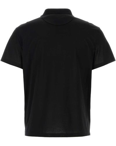Valentino Garavani Black Cotton Polo Shirt