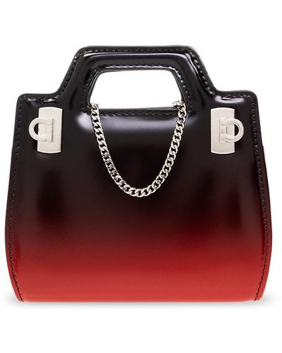 Ferragamo Wanda Micro Shoulder Bag - Red